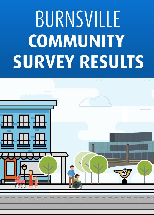 headline reads Community Survey Results with city illustration