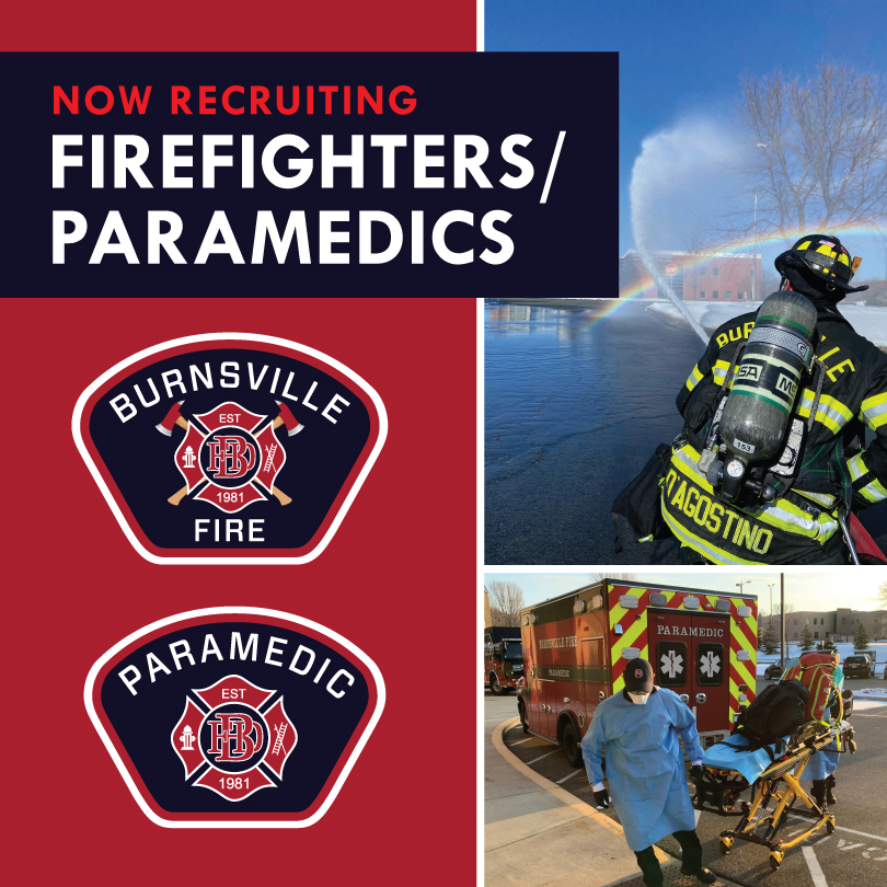 Now hiring Burnsville firefighters/paramedics