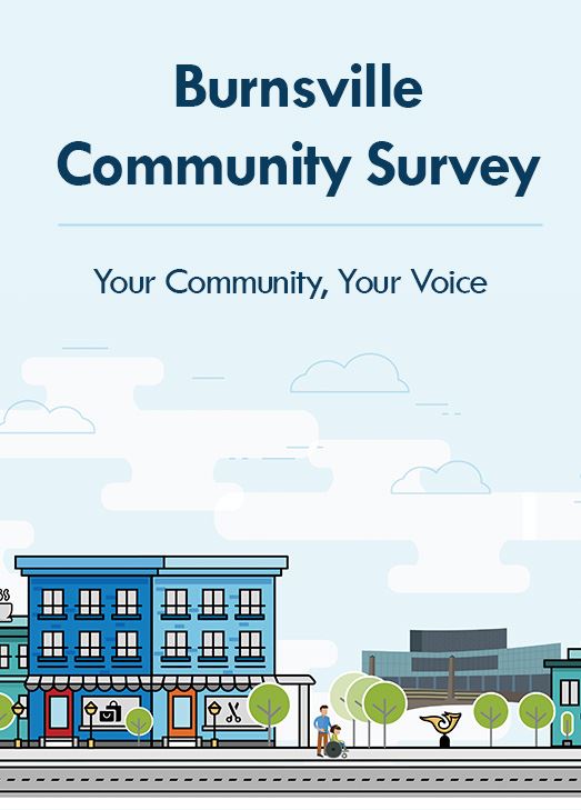 community illustration with buildings and people