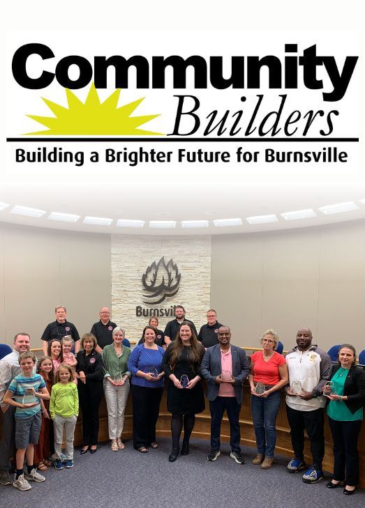 council community builder recipients with their awards in council chambers