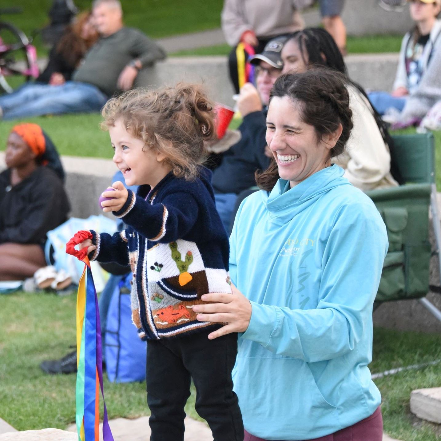 mother and daughter smiling