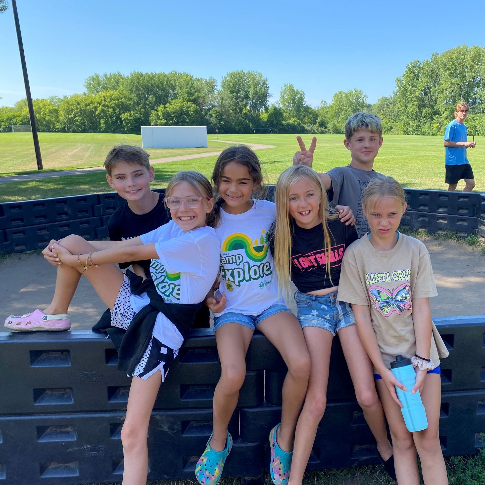 Camp explore kids smiling for camera